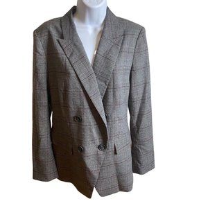 Loft size 10 brown plaid dress jacket